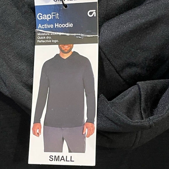 GAP Black Active Moisture Wicking Quick Dry Hoodie - Picture 4 of 5